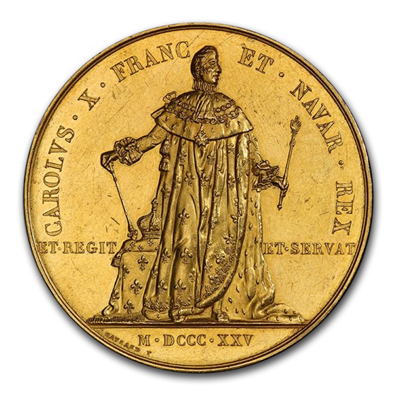 1825 France Gold Coronation Medal Charles X SP-62 PCGS 1825 France Gold Coronation Medal Charles X SP-62 PCGS